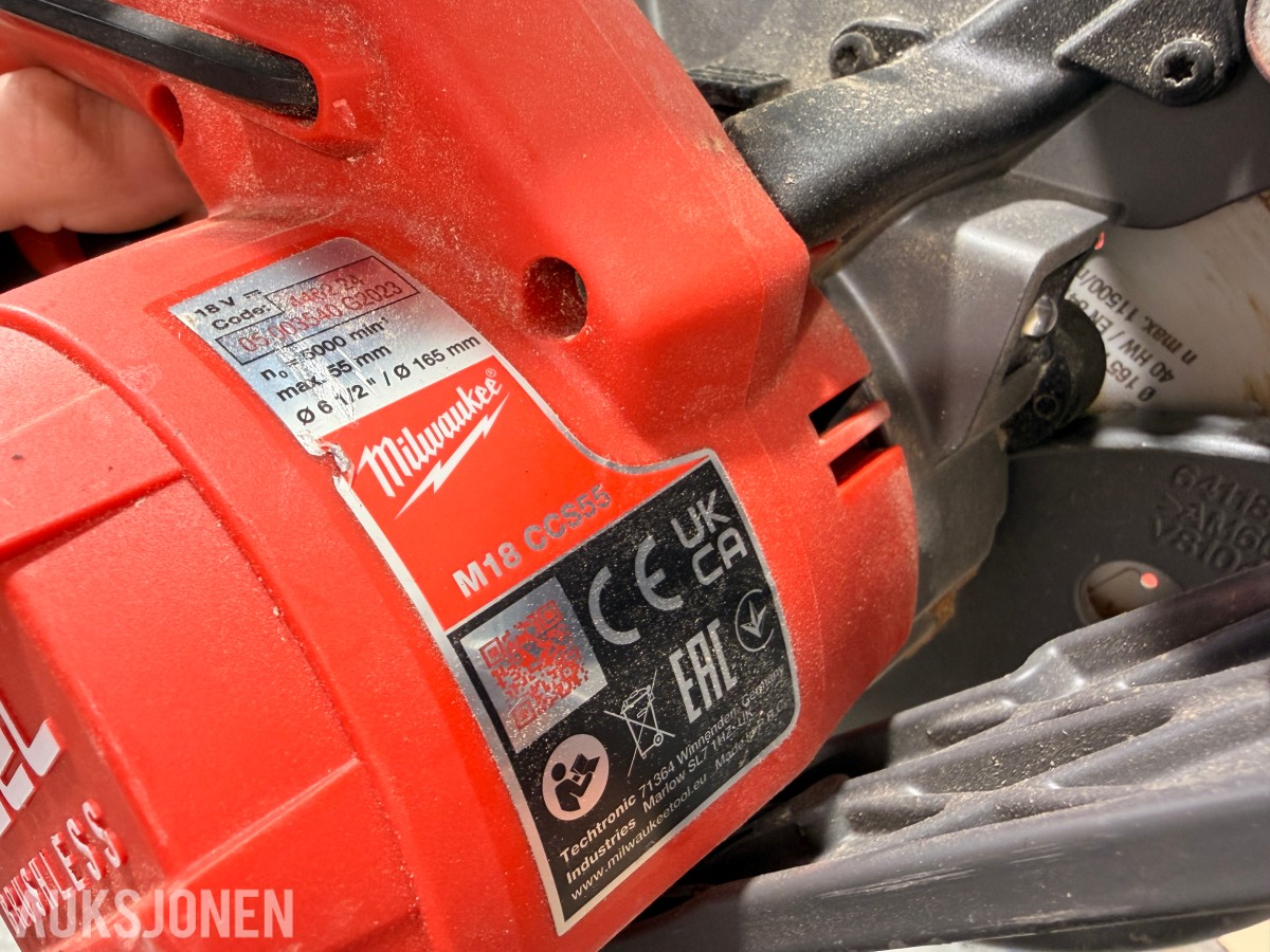 Milwaukee M18/M12 elektroverktøy, batterier, lader og tilbehør