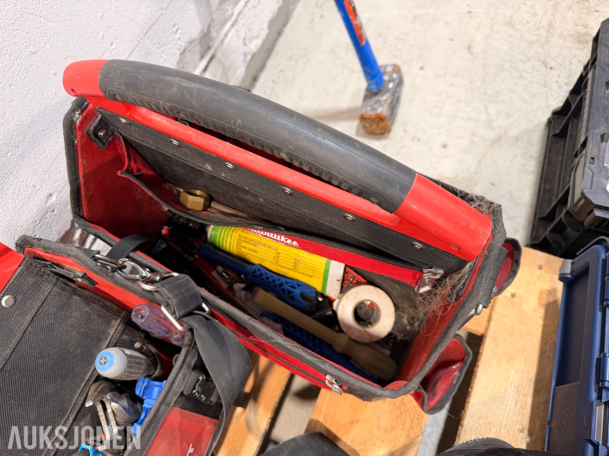 Verktøy, Milwaukee PACKOUT, Apera SX731, REMS Pull-Push og skrustikke