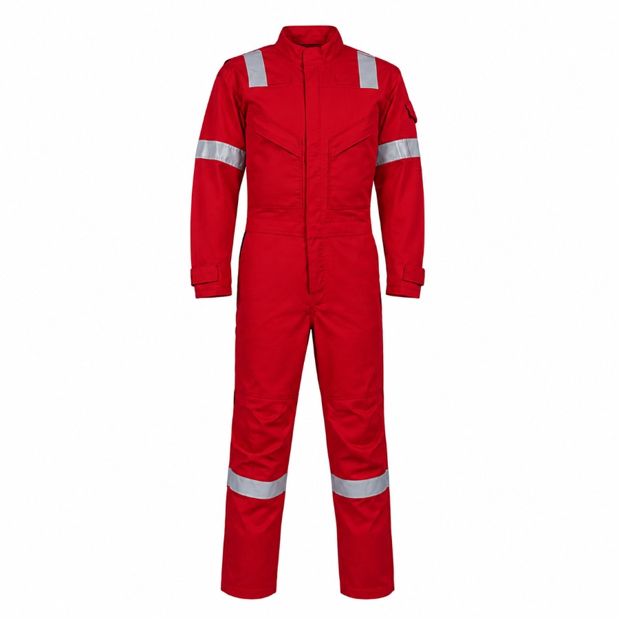 19 stk Univern FR CVC Lined Coverall rød 64/68