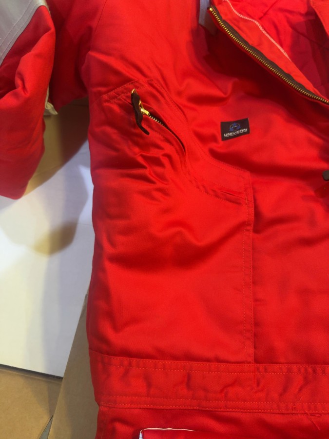 19 stk Univern FR CVC Lined Coverall rød 64/68