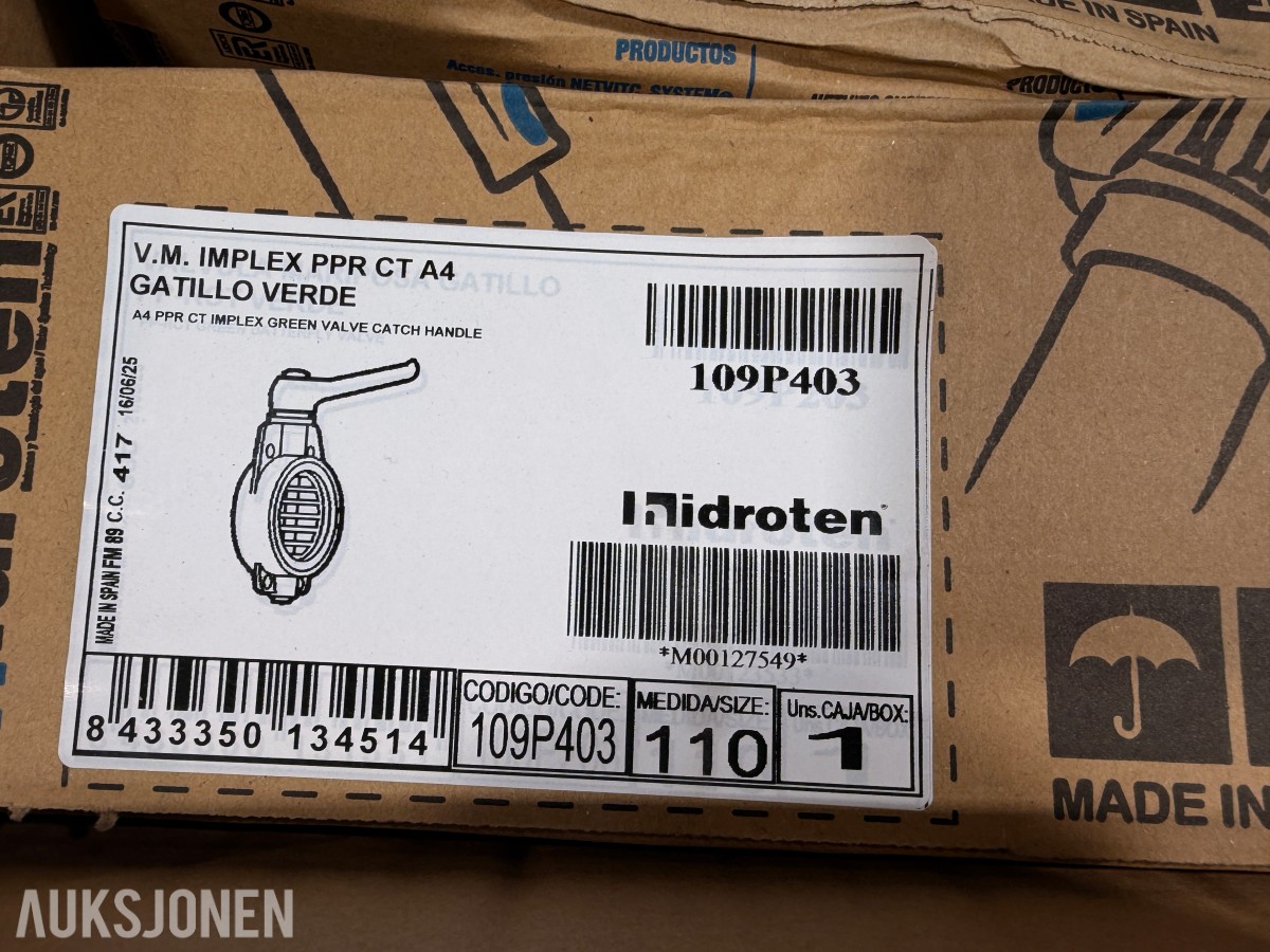 Parti med VVS- og installasjonsmateriell