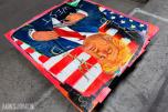 Originalt kunstverk på trepanel – signert – motiv av Donald Trump