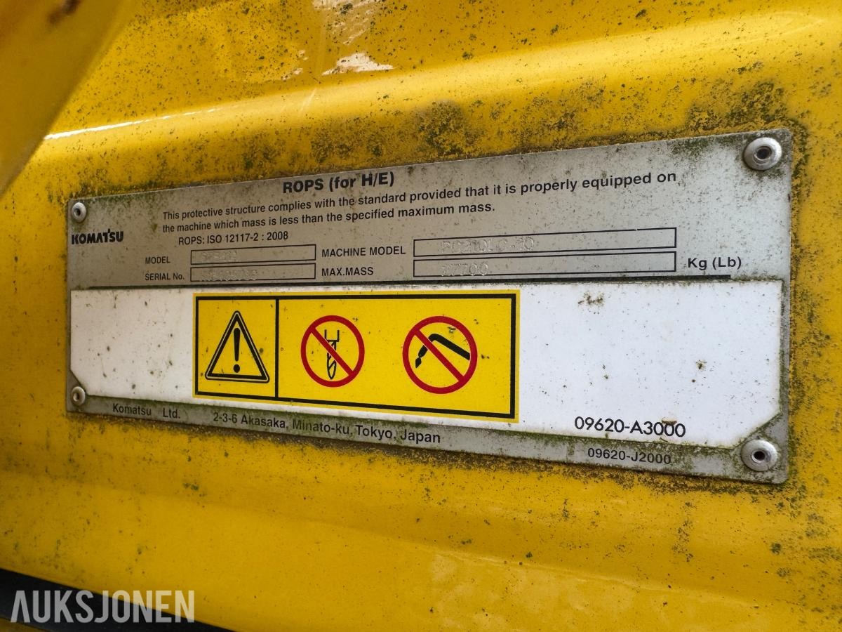 2013 Komatsu PC210LC-10 – Gravemaskin - Timer: 7306