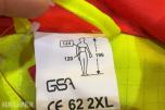 145 stk GSA jakke rød/gul (art GSA11040) str 52/56/58/60/62