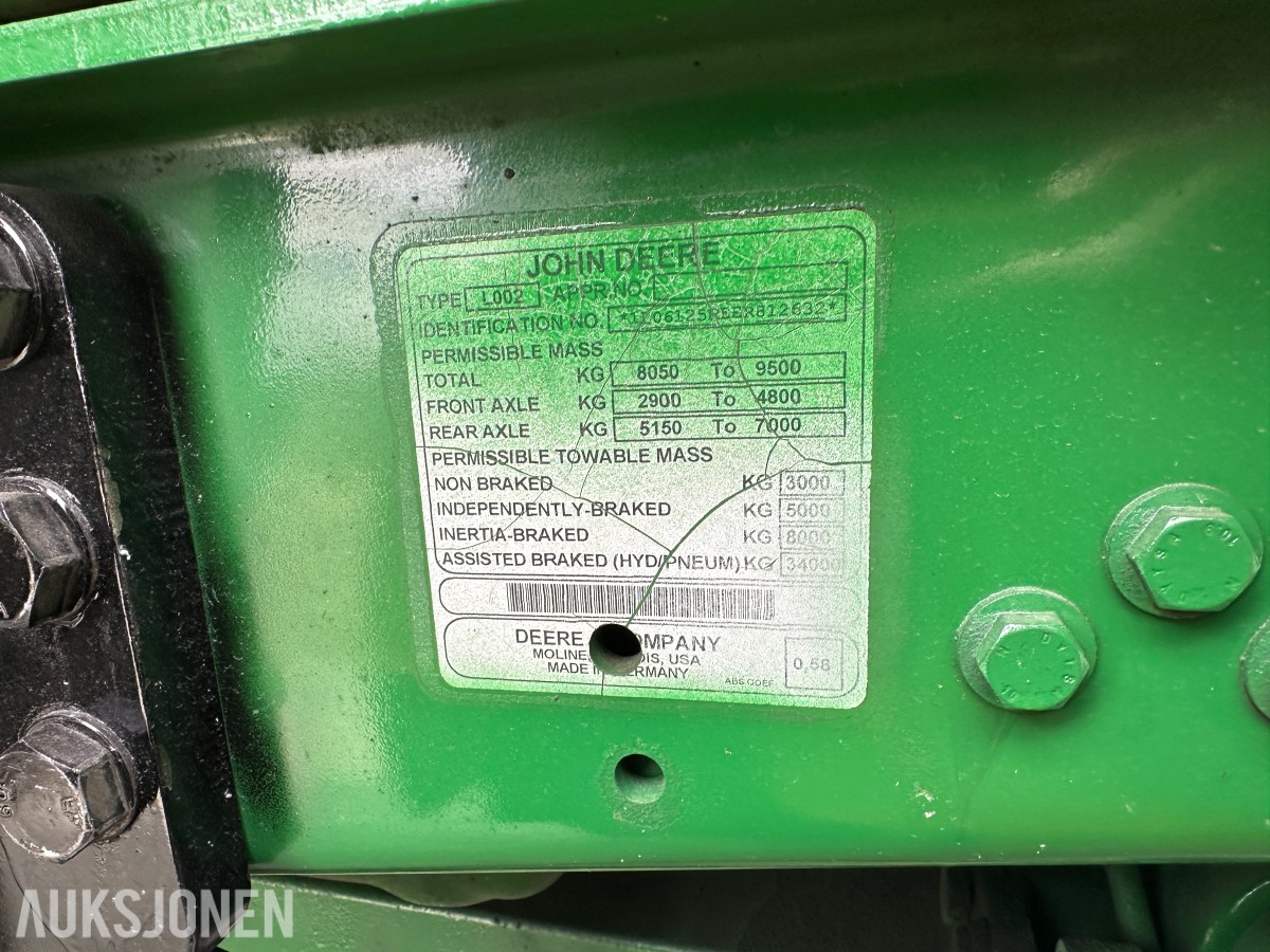 2014 John Deere 6125R | Quicke Q46 Frontlaster | 50 km/t