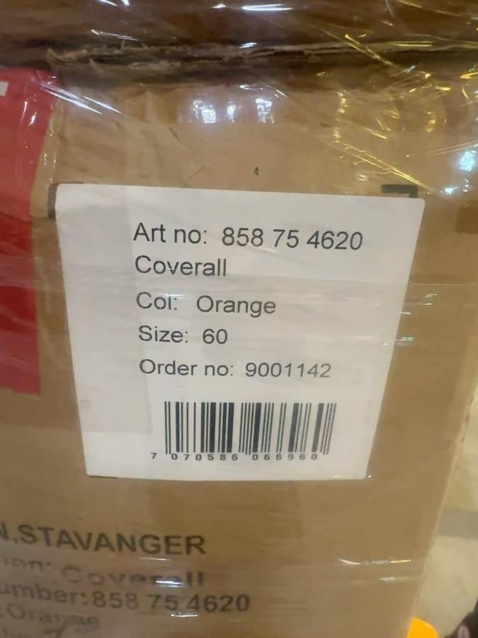 231 stk Univern Coverall orange str 48/50/60