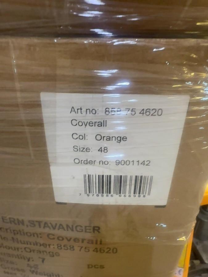 231 stk Univern Coverall orange str 48/50/60
