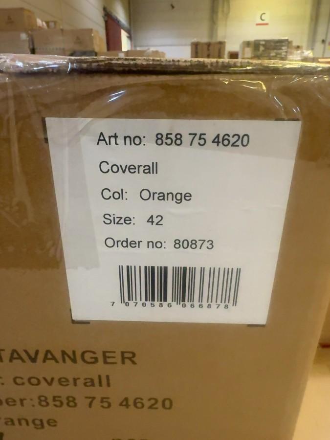 59 stk Univern Coverall orange str 42