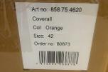 59 stk Univern Coverall orange str 42