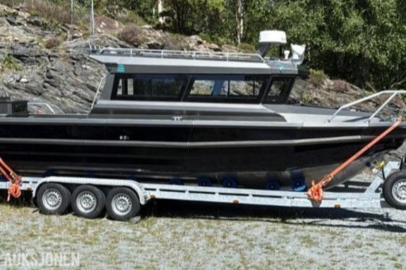 2026 Easy Craft 30,5 fot – Ny aluminiumsbåt med henger – Klargjort for 2x250 /2x175hk – Full Garmin-pakke – Toalett, dusj og pantry