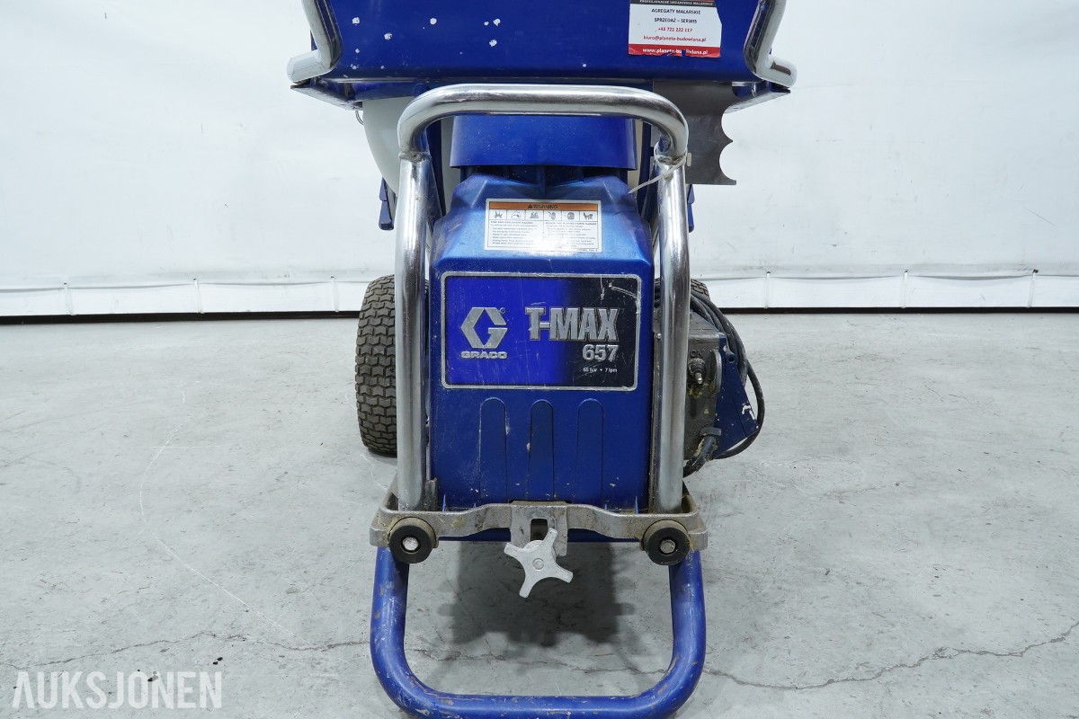 Graco T-MAX 657 sprøyteanlegg med materialbeholder og slanger