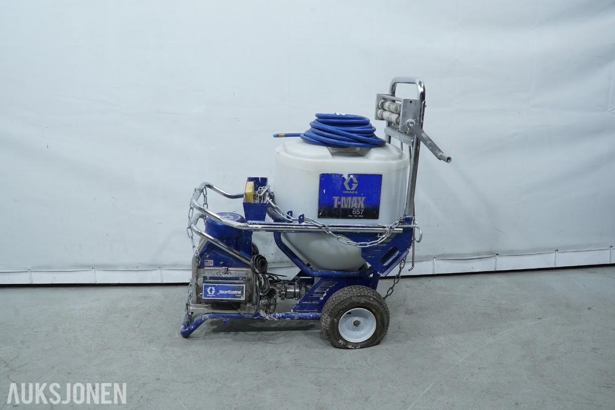 Graco T-Max 657 sparkel- og sprøytemaskin med slanger og sprøytepistol