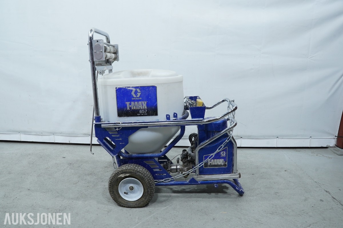 Graco T-Max 657 sparkel- og sprøytemaskin med slanger og sprøytepistol