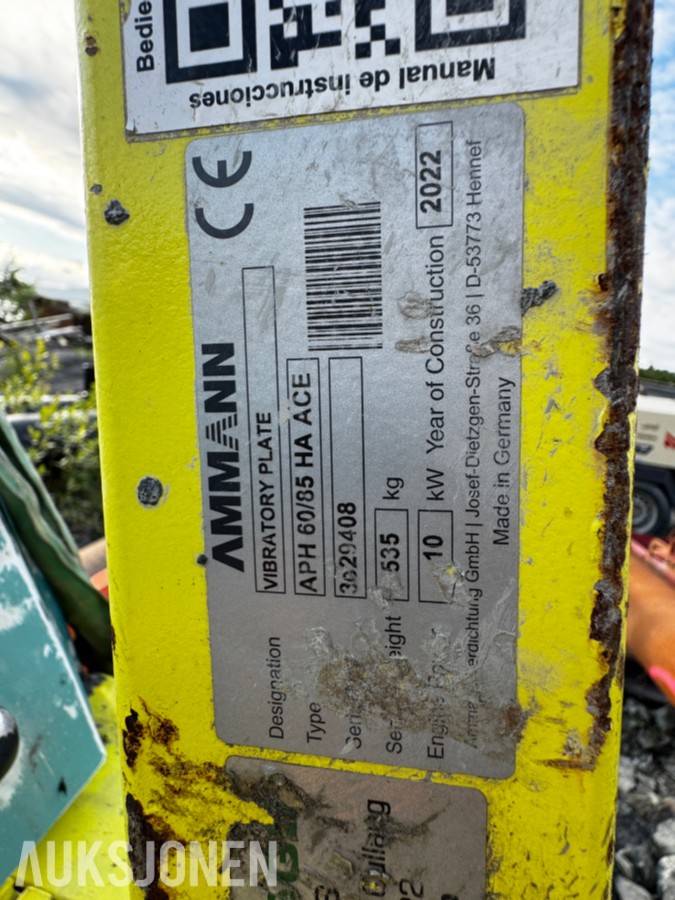 Ammann APH 60/85 ACE reverserbar vibrasjonsplate – 2022 modell