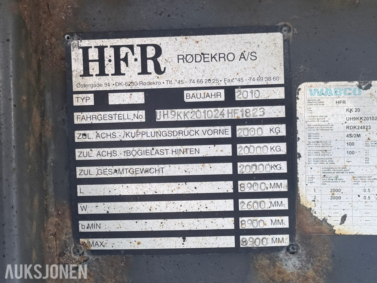 2010 HFR Termo kjerre m/aggregat og lift