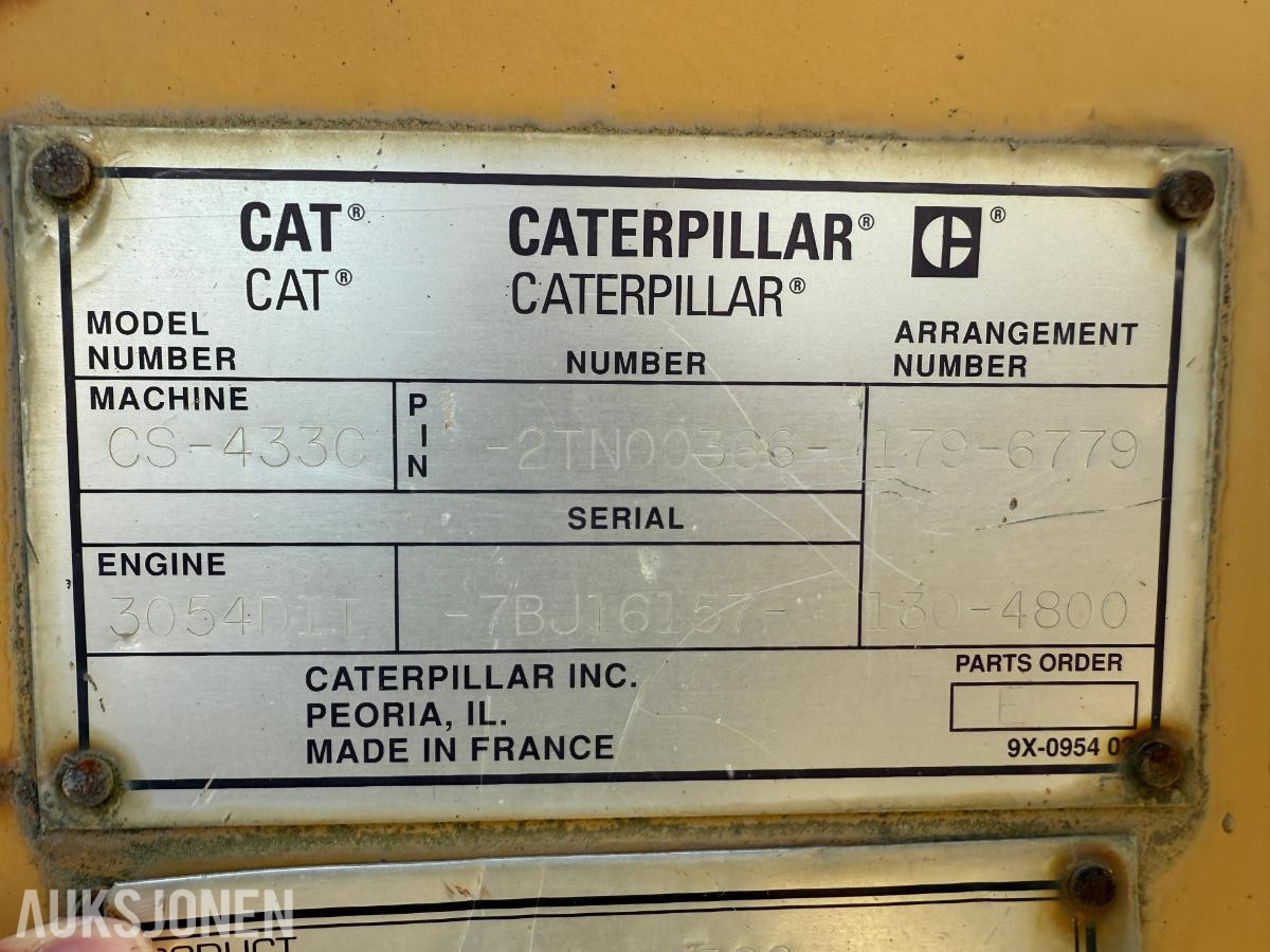 1994 Cat CS-433C Vibrasjonsvals, 3858 timer