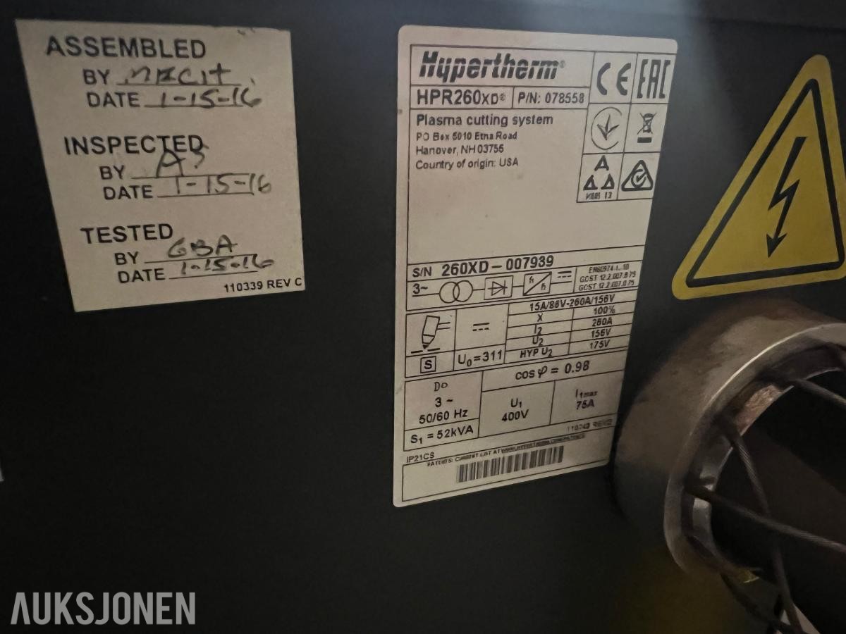 2016 Baykal BPL-H 2506 plasma med 2500mmx6000mm skjærebord