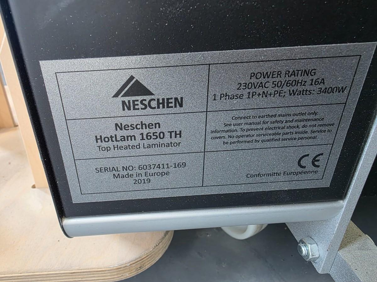 2019 Neschen HotLam 1650 TH top heated laminator