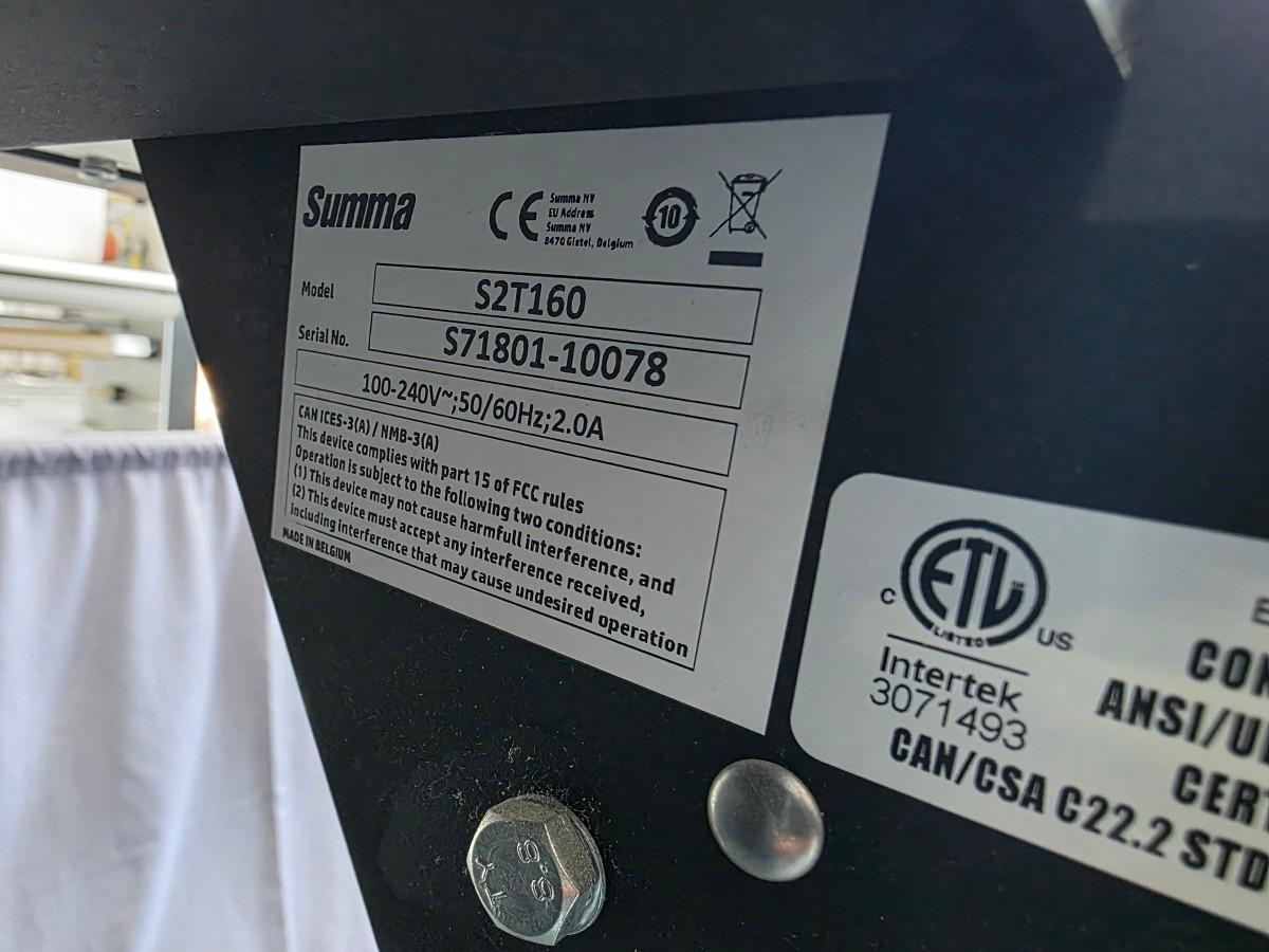 2018 Summa S2 T160 Vinyl cuttter