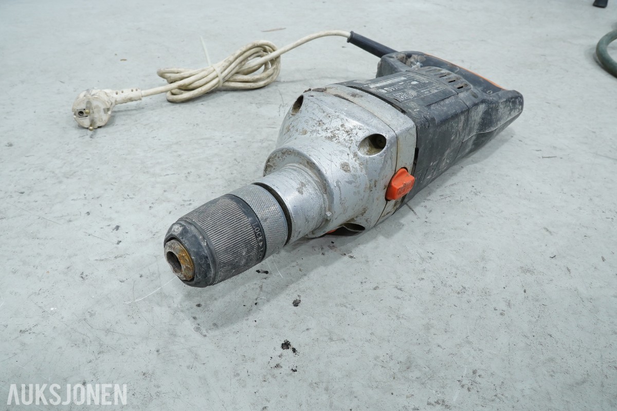 Stor verktøypakke med kompressor, elverktøy, trykkluftverktøy og tilbehør