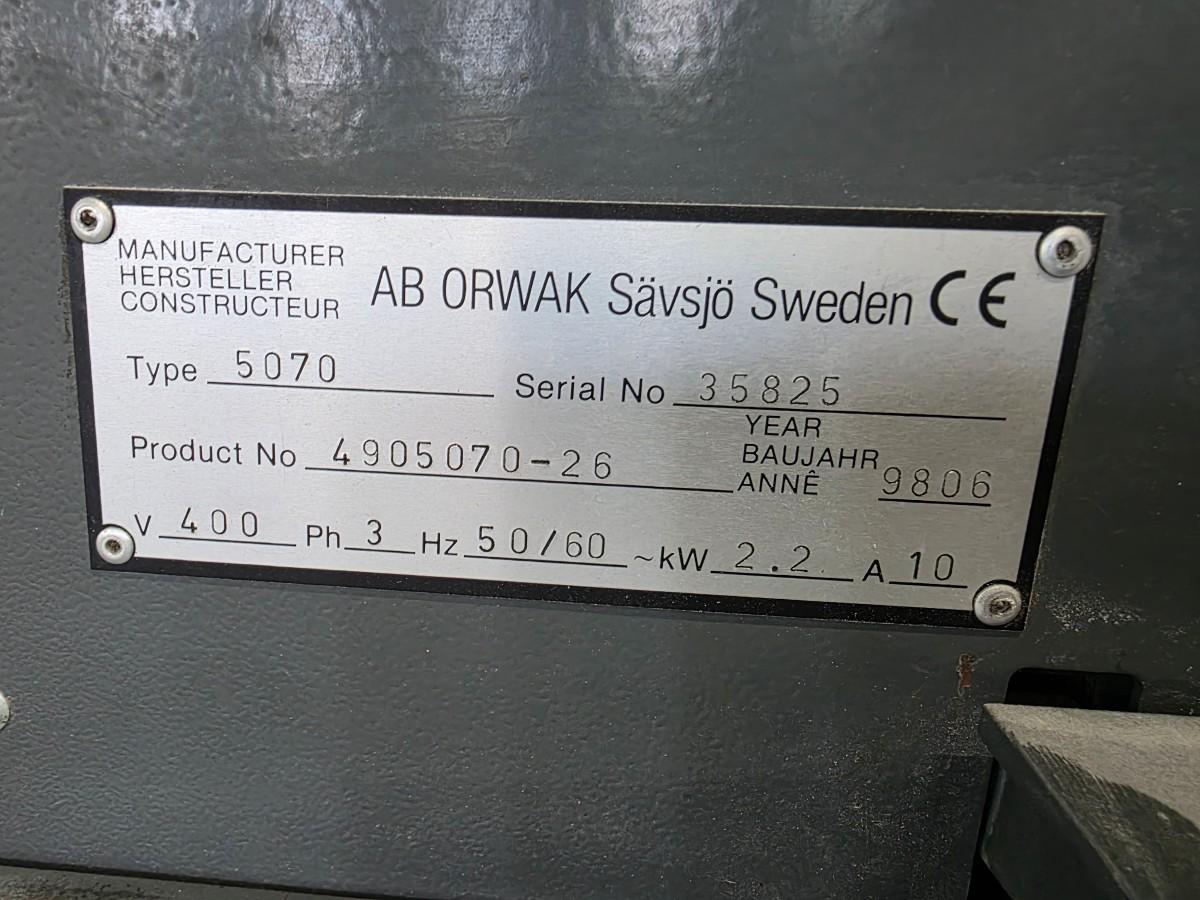 1998 Orwak 5070 plastpresse