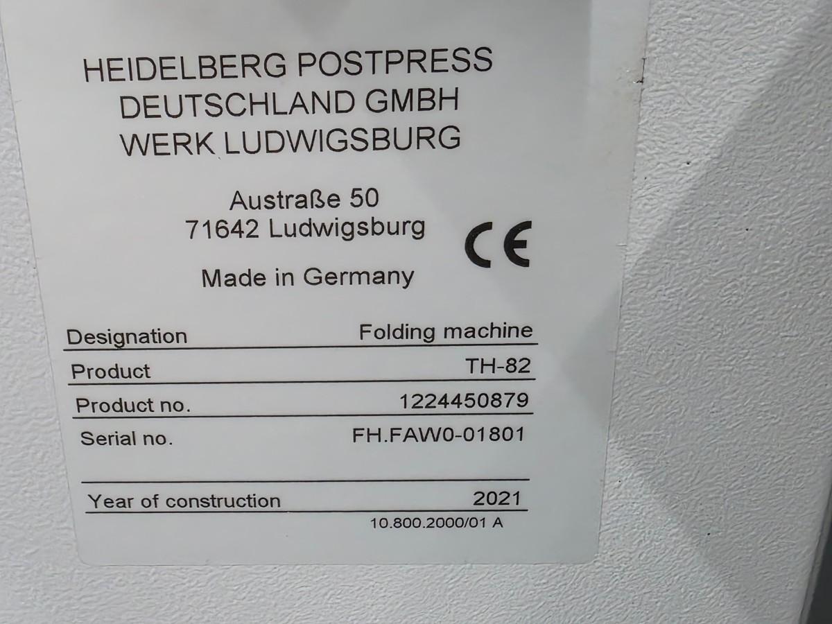 2021 Heidelberg Stahlfolder TH-82 falseanlegg med Palamides Alpha 700 HD