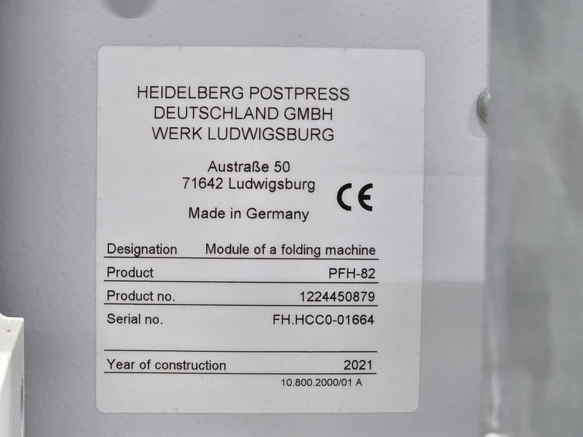 2021 Heidelberg Stahlfolder TH-82 falseanlegg med Palamides Alpha 700 HD