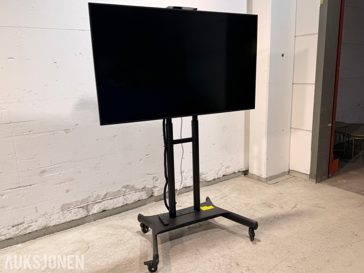 2022 Samsung QB85B 85 tommer 4K infoskjerm på stativ