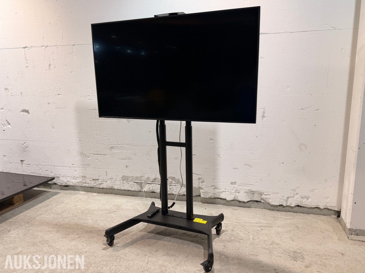 2022 Samsung QB85B 85 tommer 4K infoskjerm på stativ