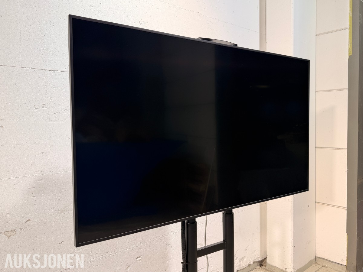2022 Samsung QB85B 85 tommer 4K infoskjerm på stativ