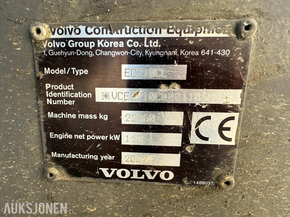 2007 Volvo EC210CL