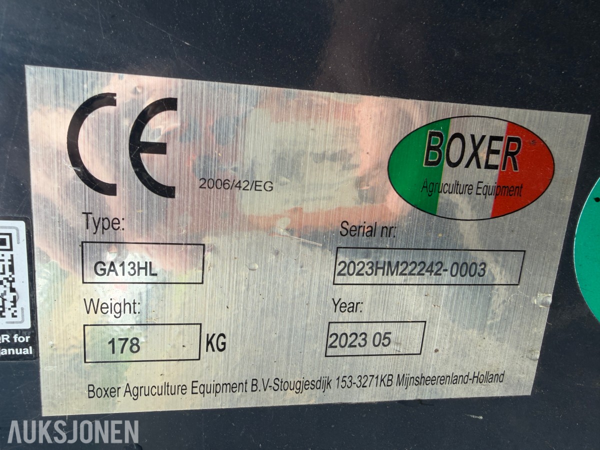 2023 BOXER GA13HL HYDRAULISK SILOKLO / SILOGRABB - LITE BRUKT