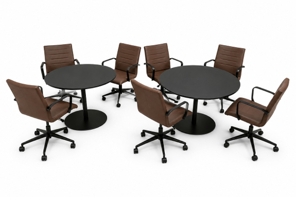 7 stk. LD Seating Oslo 227 konferansestoler og 2 møtebord