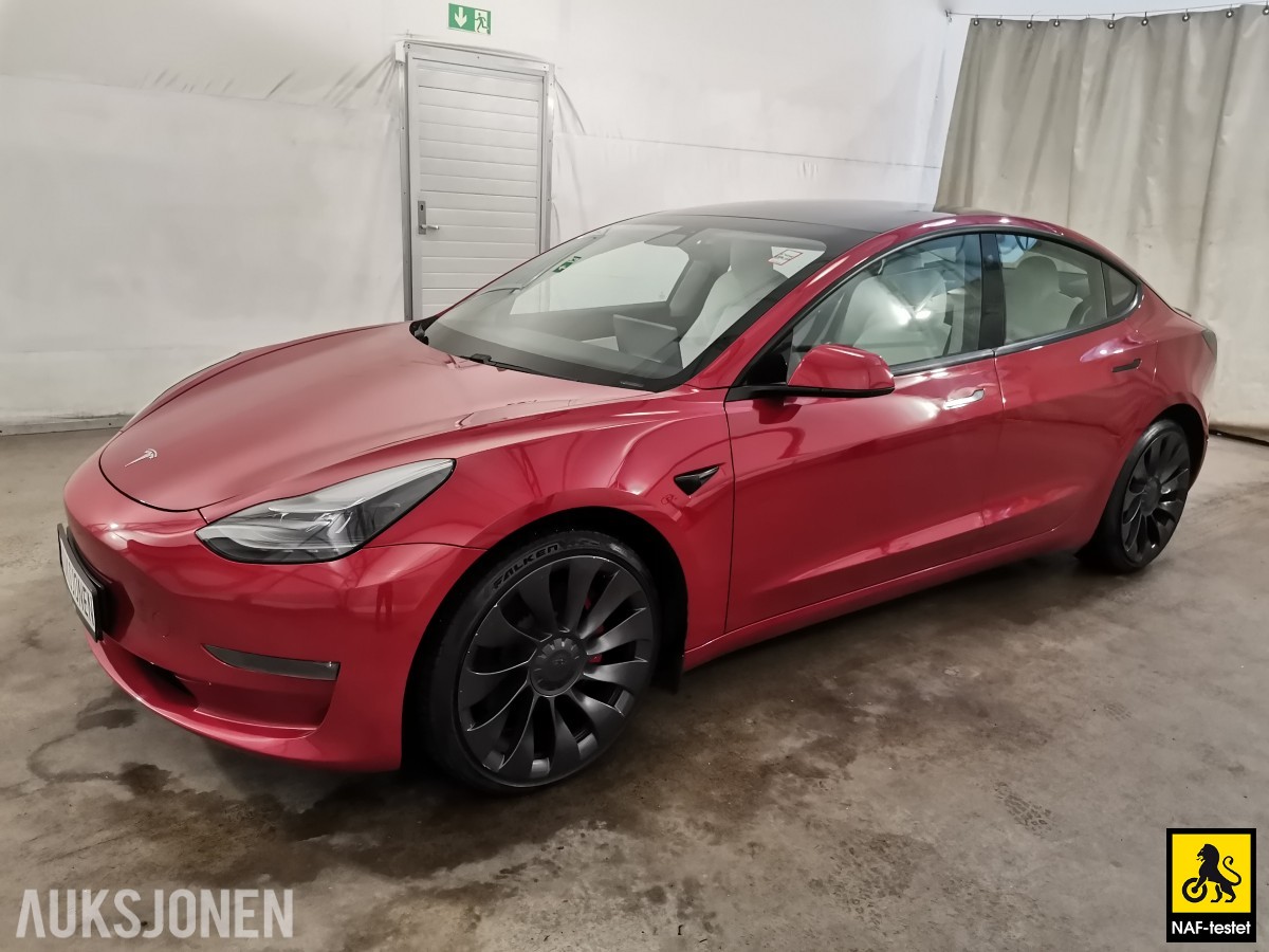 2020 Tesla Model 3 PERFORMANCE AWD VARMEPUMPE PANORAMA