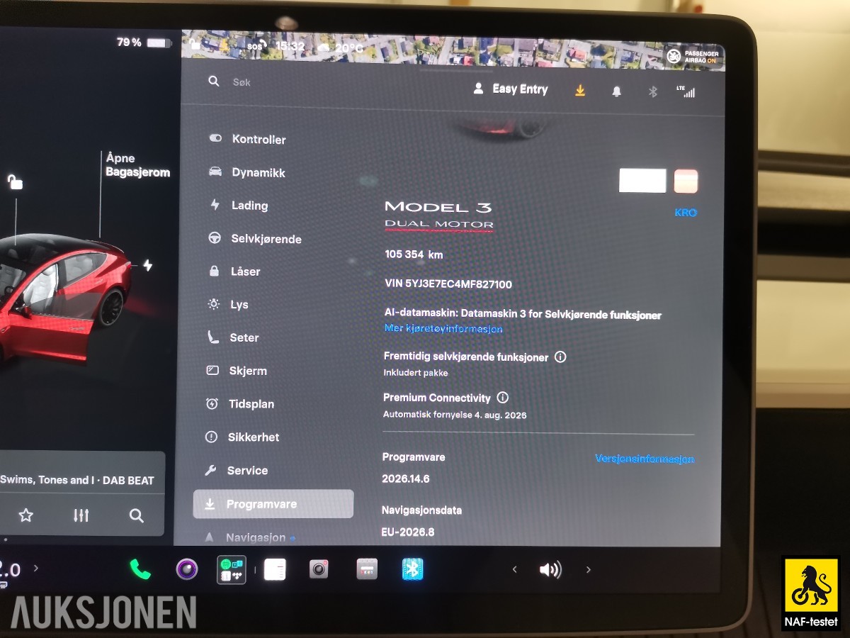 2020 Tesla Model 3 PERFORMANCE AWD VARMEPUMPE PANORAMA
