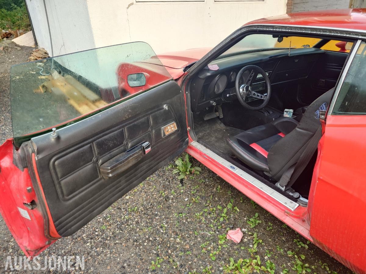 1973 Ford Mustang MACH 1 Fastback - AUTOMAT SKINNINTERIØR 