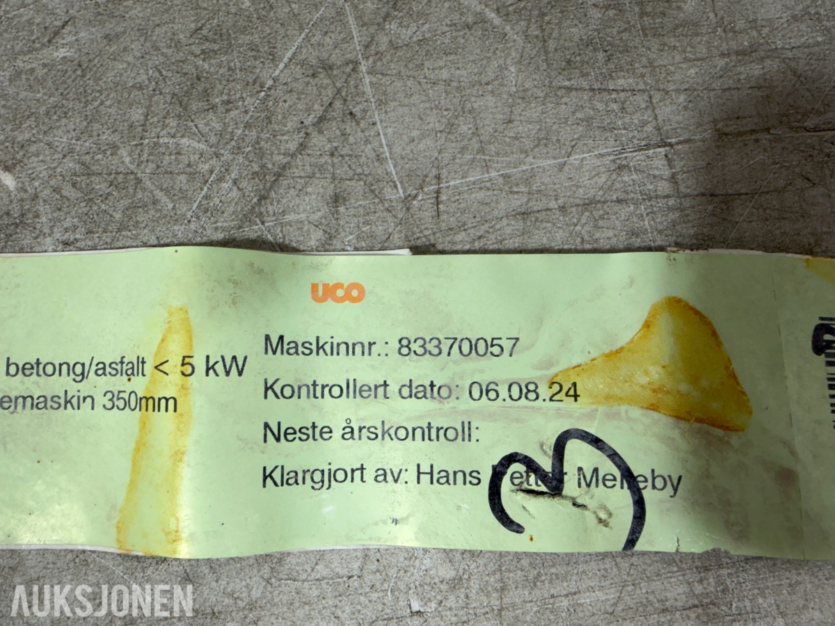 2017 Wacker Neuson BTS 635S bensindrevet kappemaskin 350 mm