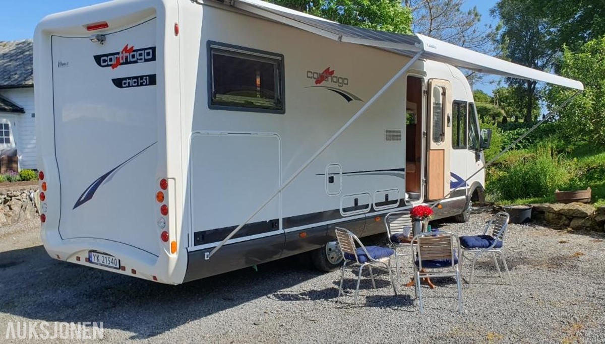 2007 Carthago Campingbil, Automat, Ryggekamera, S+V dekk, EU OK til 06.2028