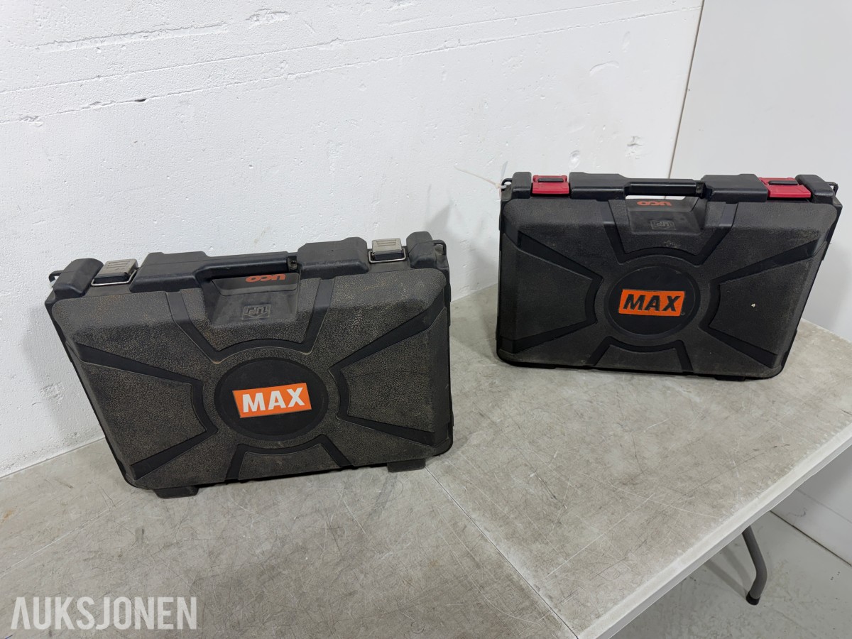 2 stk. MAX RB398 jernbindemaskiner 