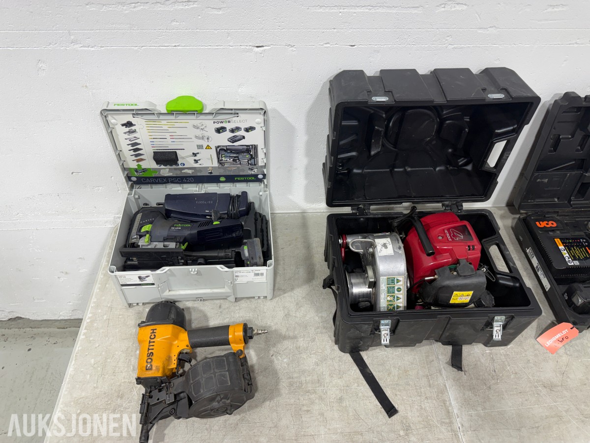 Profesjonelt verktøysett fra Festool, Portable Winch, MAX og Bostitch