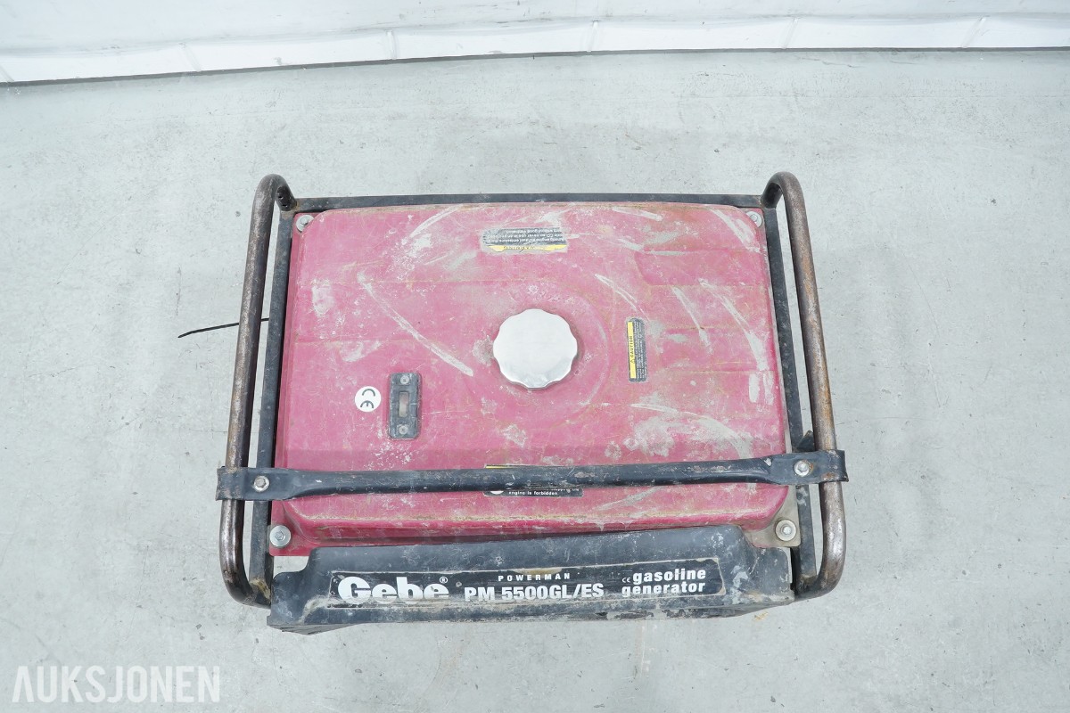 Gebe Powerman PM 5500GL/ES bensindrevet strømaggregat 5,5 kW