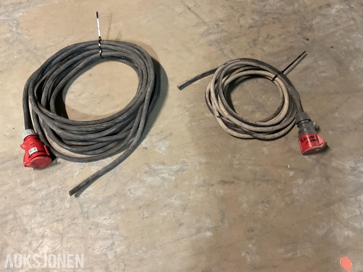 2 STK 32A SKJØTEKABLER GUMMIKABEL 400V