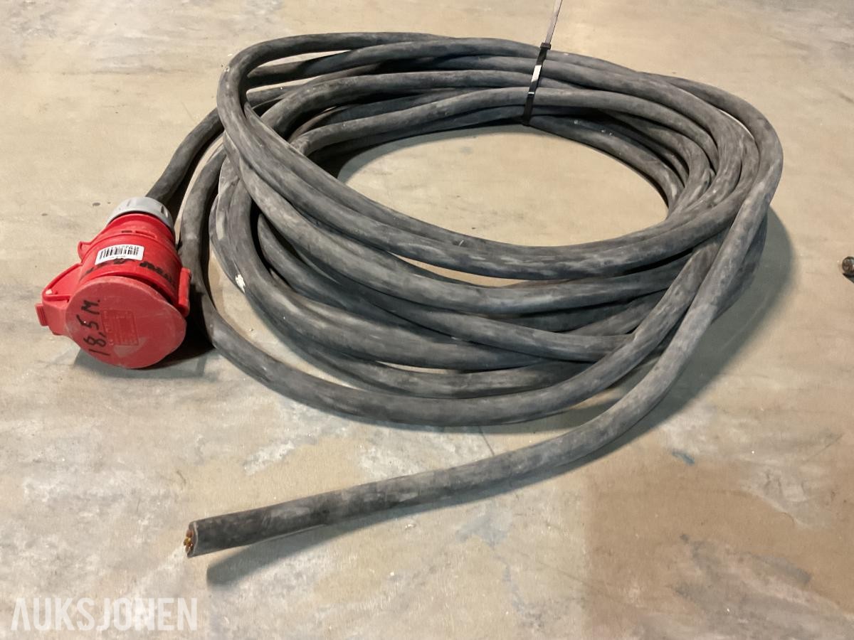 2 STK 32A SKJØTEKABLER GUMMIKABEL 400V