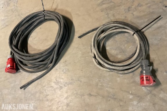 2 STK 32A SKJØTEKABLER GUMMIKABEL 400V