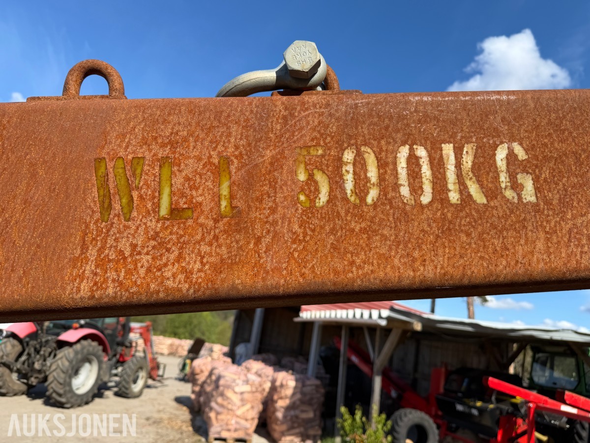 2019 INDUSTRIKRAN LØFTERAMME 5000 KG MED 3 METER GAFLER