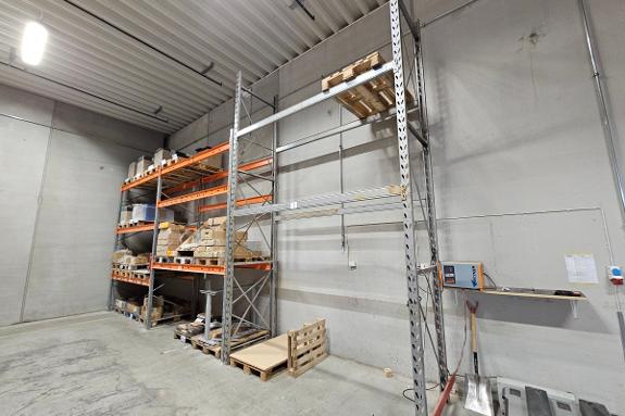 Pallereol Nord-Plan - lengde ca. 8,7 m - høyde ca. 5,0 m - dybde ca. 1,1 m - skiltet maks 800 kg per EUR-pall