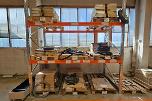 Pallereol Lager Systemer - seksjonsbredde ca. 2,9 m - dybde ca. 1,1 m - to seksjoner - to bjelkenivåer