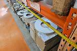 Pallereol Lager Systemer - seksjonsbredde ca. 2,9 m - dybde ca. 1,1 m - to seksjoner - to bjelkenivåer