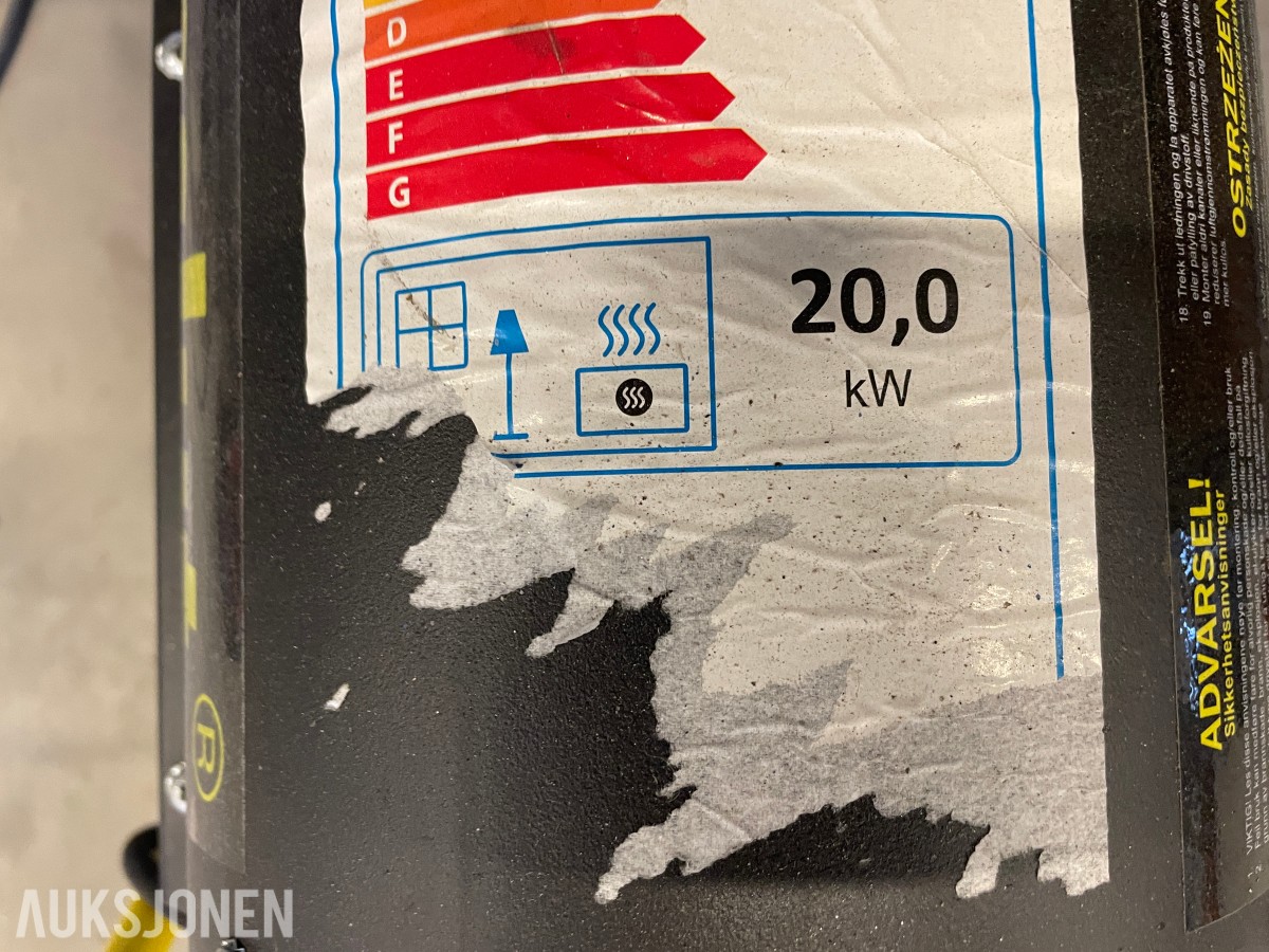 2019 Anslutt Varme kanon 20 KW Repp obj