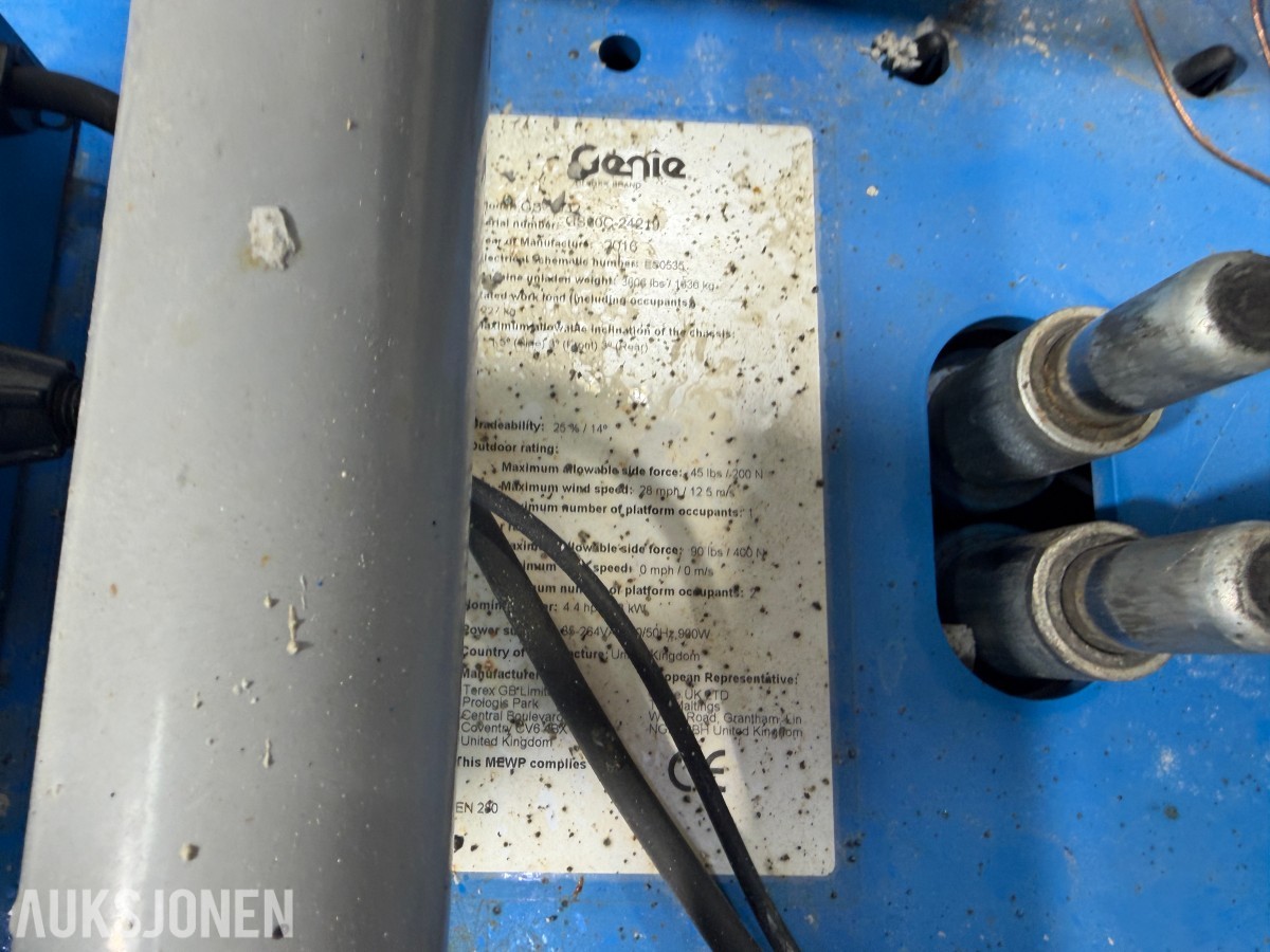 2016 Genie GS-1932 Batteridrevet sakselift – 7,79 m arbeidshøyde